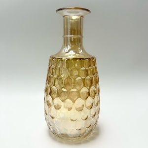 🍯🥃🍹Old Forester Whiskey Marigold thumbprint glass decanter.